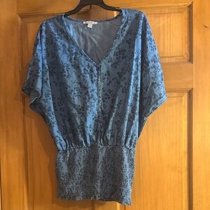 Marissa Olivia Floral Blue Women's Top
